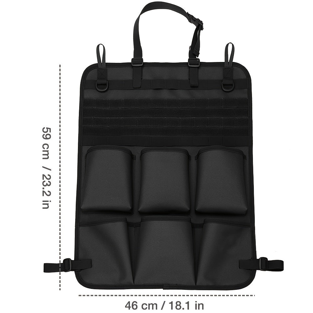 Car seat back storage bag, camping accessories wash bag with adjustable shoulder strap, outdoor camping cosmetic bag