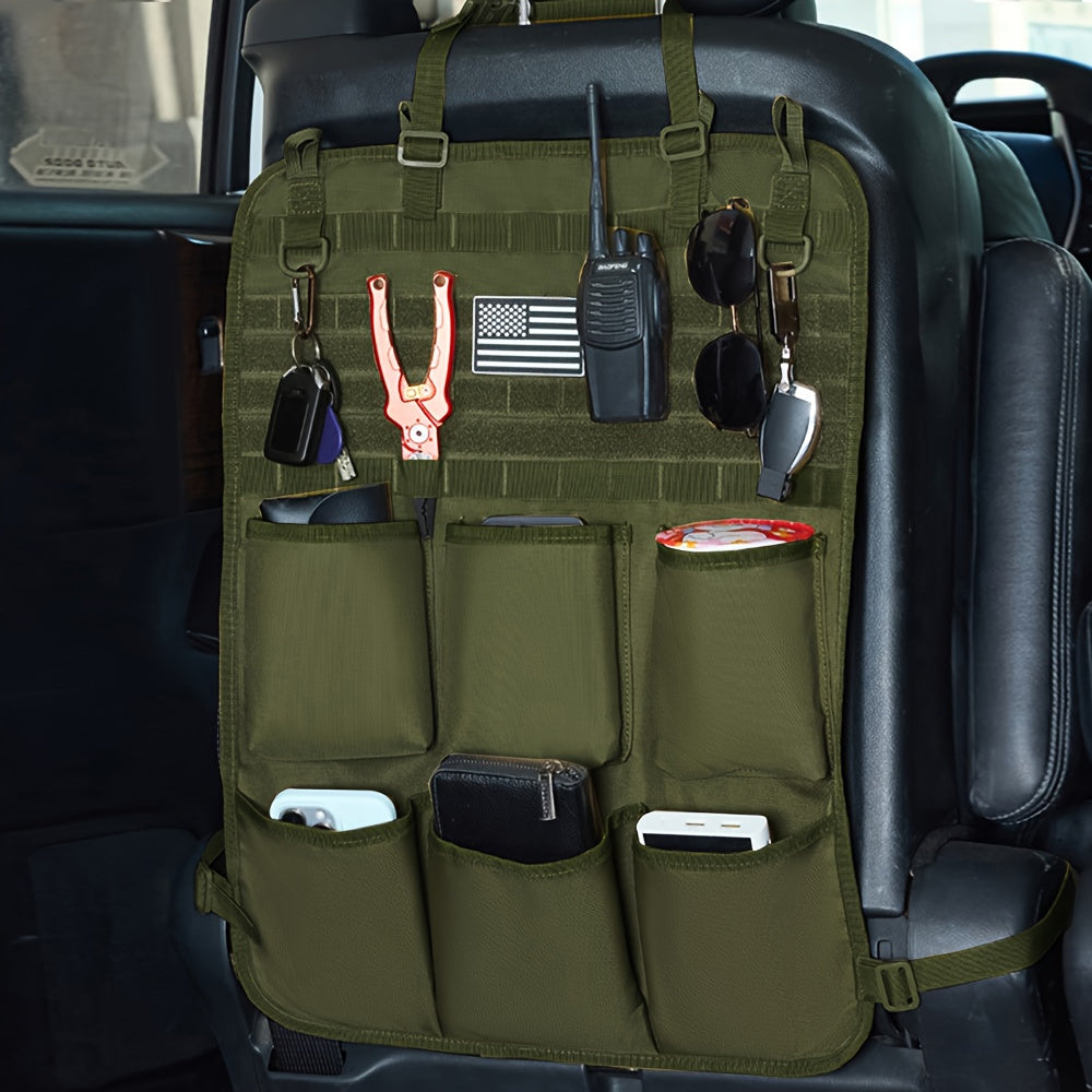 Car seat back storage bag, camping accessories wash bag with adjustable shoulder strap, outdoor camping cosmetic bag
