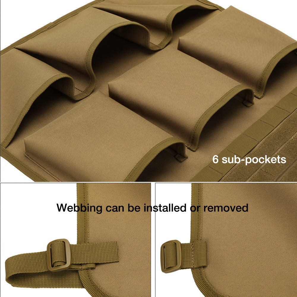 Car seat back storage bag, camping accessories wash bag with adjustable shoulder strap, outdoor camping cosmetic bag