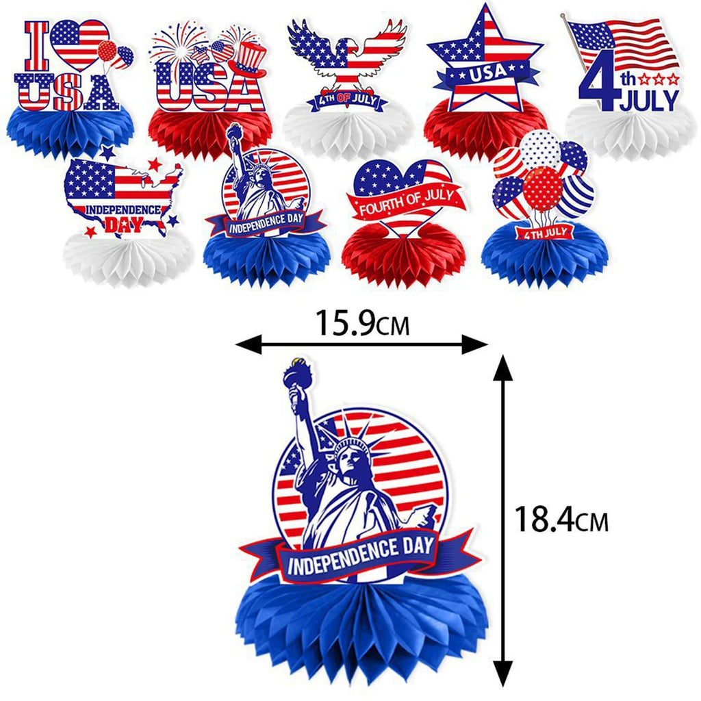 4th of July Table Centerpiece Patriotic Honeycomb Centerpieces Table Decorations Independence Day 250th Anniversary Party Decor