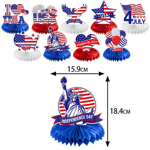 4th of July Table Centerpiece Patriotic Honeycomb Centerpieces Table Decorations Independence Day 250th Anniversary Party Decor