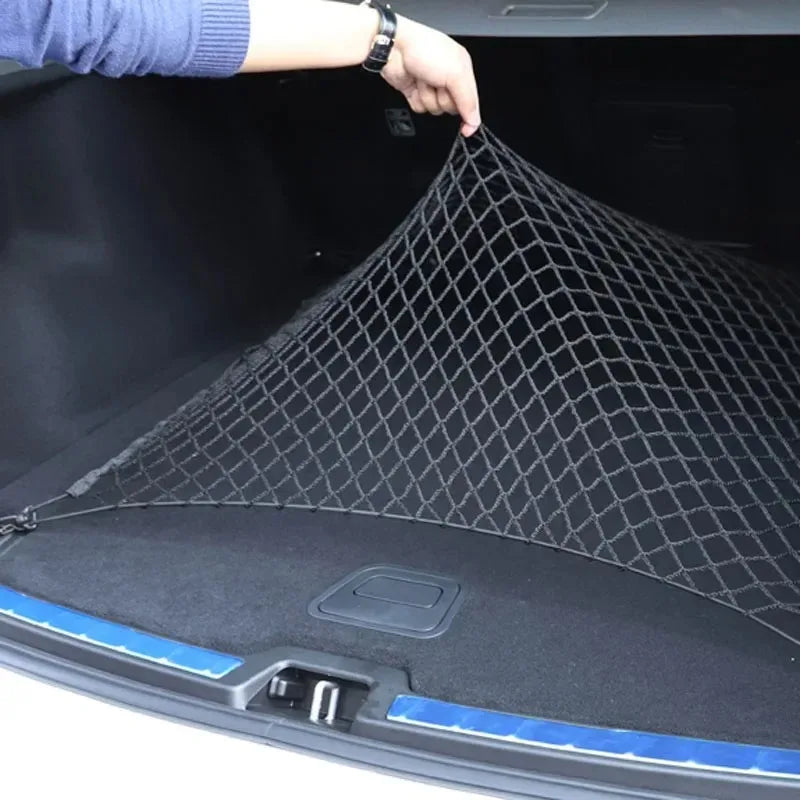 Nylon Car Rear Cargo Net Trunk Storage Organizer - Durable Net for Vehicle Trunk Organization
