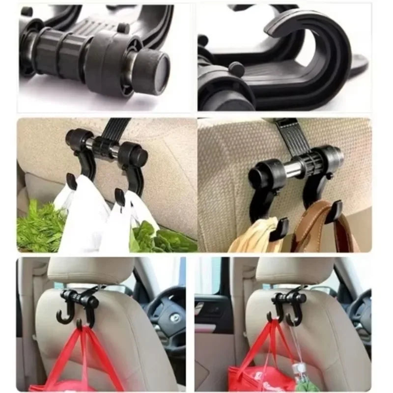 Car Seat Back Storage Hooks – Universal Hanger Bag Holder (2-Pack)