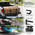 Adjustable Aluminum Truck Bed Extender 48-61 Inches with 180° Flip & 2 Fixation Straps