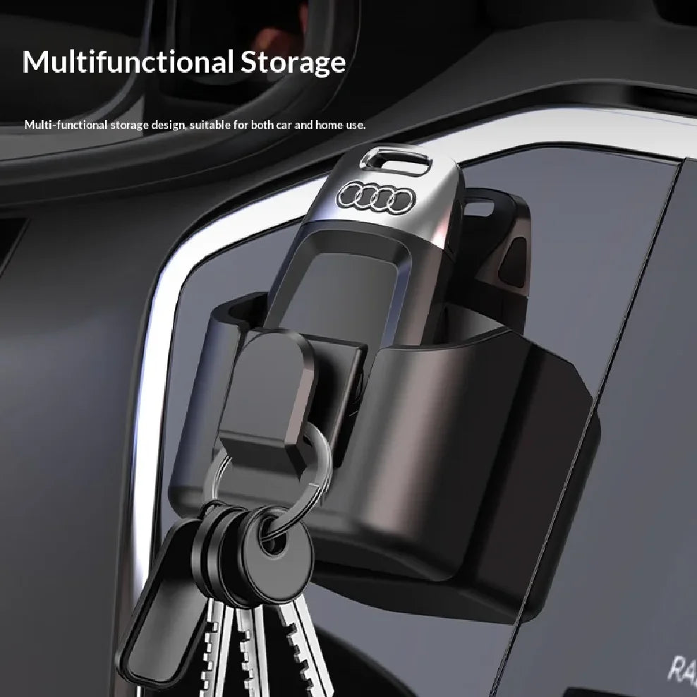 Car Key Storage Box Storage Box for Vehicle Supplies Dashboard Central Control Console Highspeed Toll Card Storage Box Card Slot