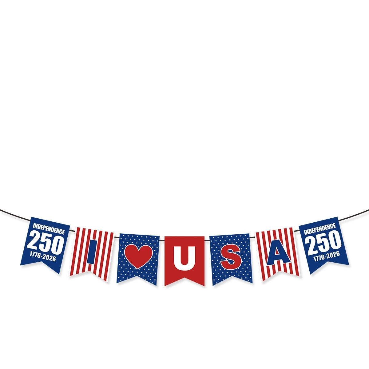 2026 America 250th Anniversary Party Decoration 1776-2026 Usa July 4th Flag Banner Pennant Wholesale