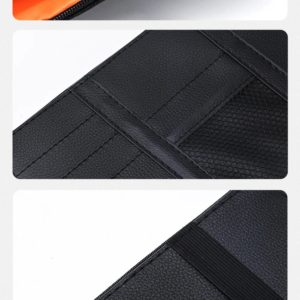 JFBONIN Car Sun Visor Organizer Storage Box with Sunglasses Clip Business Card Holder Bill Pen Holder - Vehicle Interior Accesso