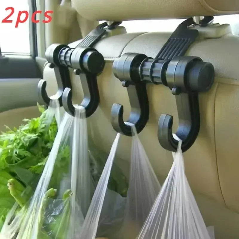 Car Seat Back Storage Hooks – Universal Hanger Bag Holder (2-Pack)