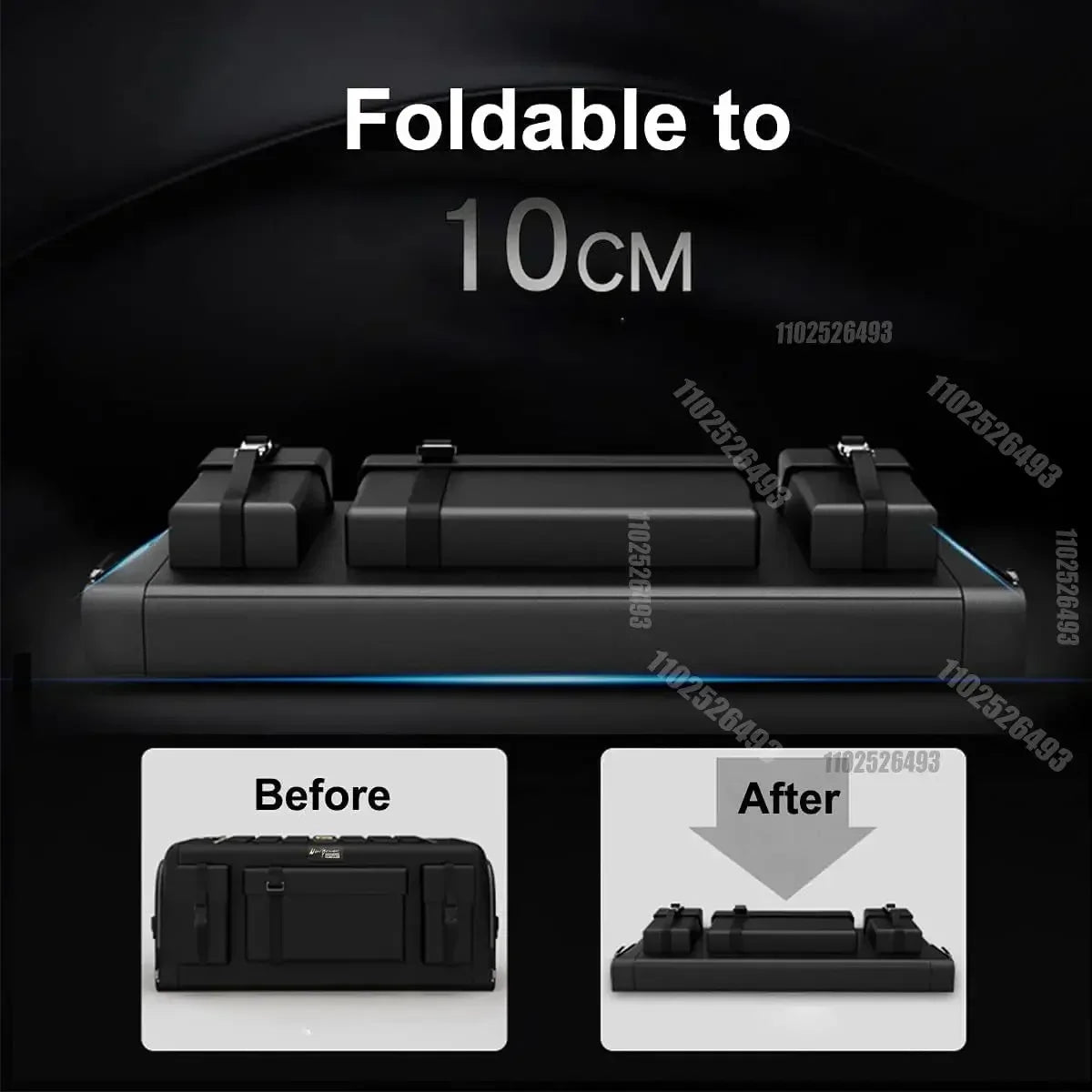 60L/70L Car Trunk Organizer Waterproof Auto Cargo Storage Organizer Non-slip Car Storage Box Car Interior Supplies For SUV Truck