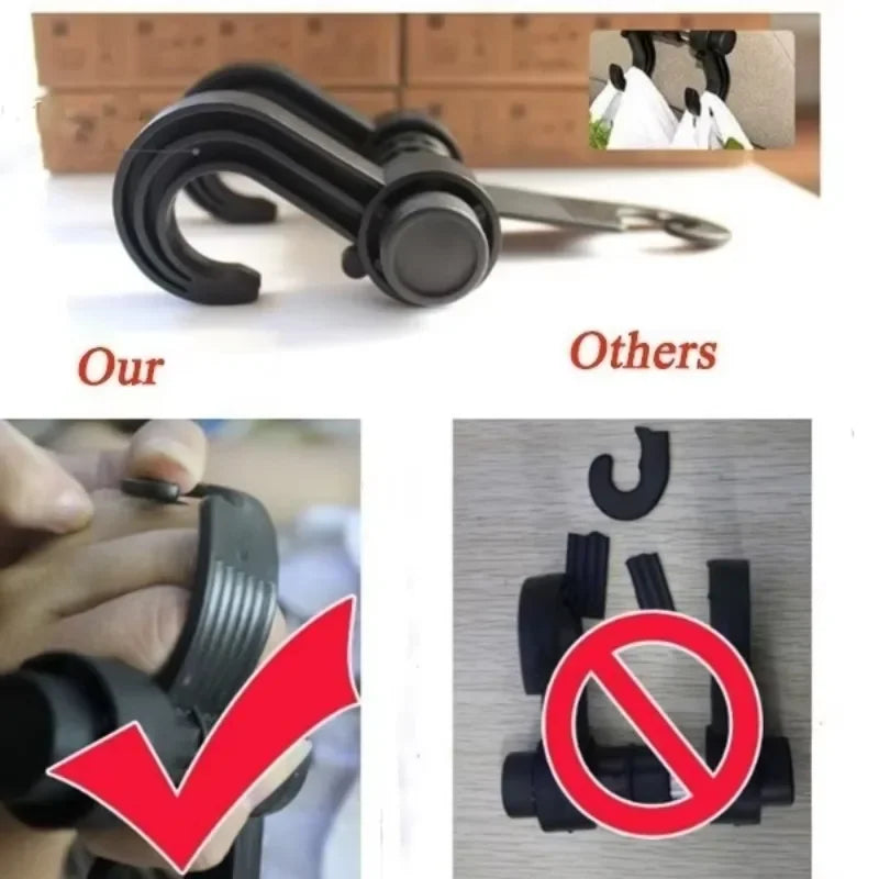 Car Seat Back Storage Hooks – Universal Hanger Bag Holder (2-Pack)