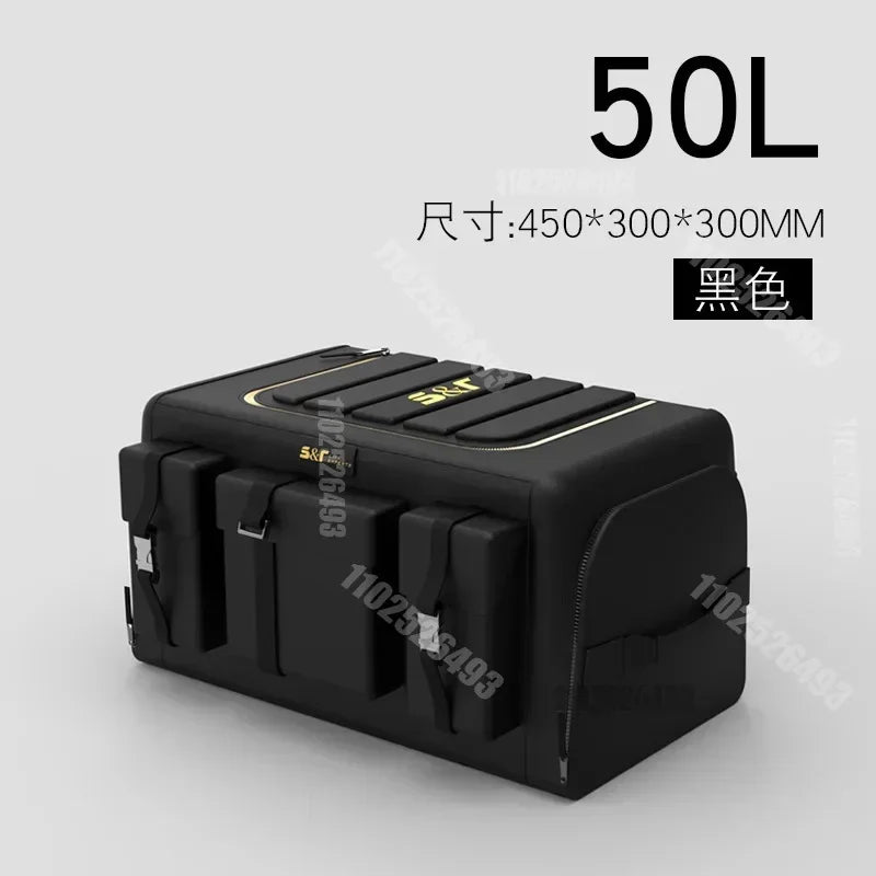 60L/70L Car Trunk Organizer Waterproof Auto Cargo Storage Organizer Non-slip Car Storage Box Car Interior Supplies For SUV Truck