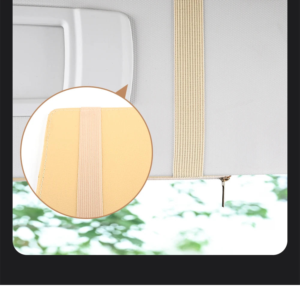 JFBONIN Car Sun Visor Organizer Storage Box with Sunglasses Clip Business Card Holder Bill Pen Holder - Vehicle Interior Accesso
