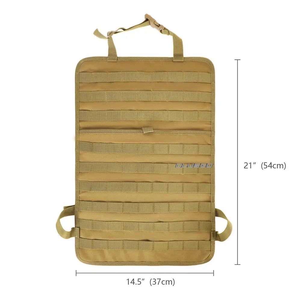 Tactical MOLLE Seat Back Organizer with 5 Detachable Pouches