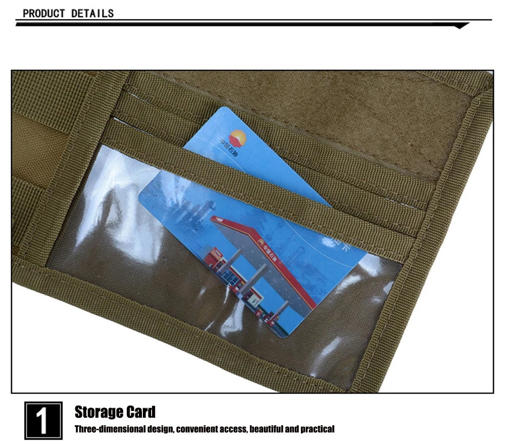 Car Sun Visor Organizer Universal Car Sunshade Storage Clip for Car Accessories Storage Holder Molle Hunting Gears Bag