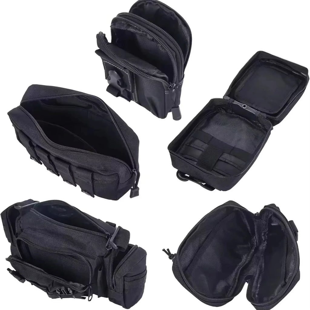 Tactical Seat Back Organizer Vehicle Molle Panel Storage, With 5 Detachable Molle Pouches, Universal Car Seat Organizer