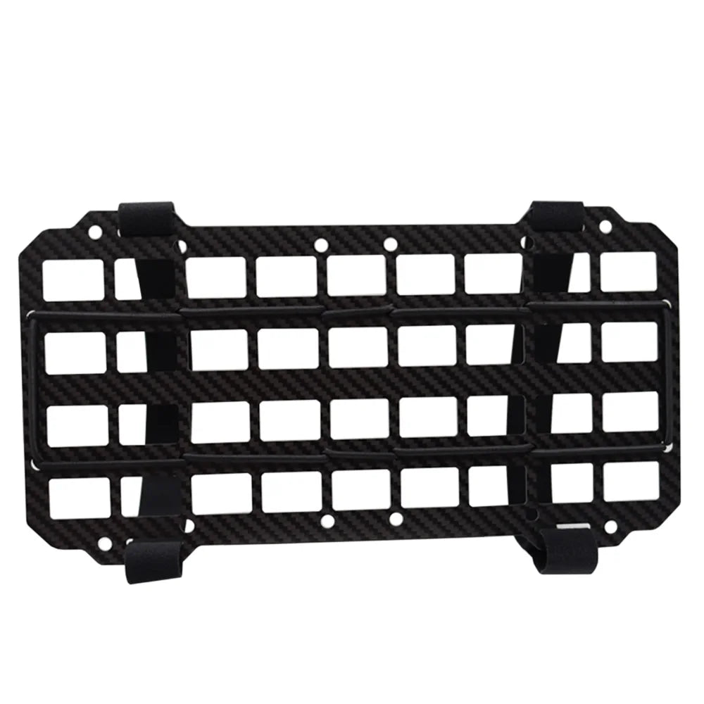 Fwoyonze Carbon Fiber Tactical Car Visor Organizer EDC Tool Hanger For Vehicle SUV, Truck Rigid Molle Panel Hunting Airsoft Gear