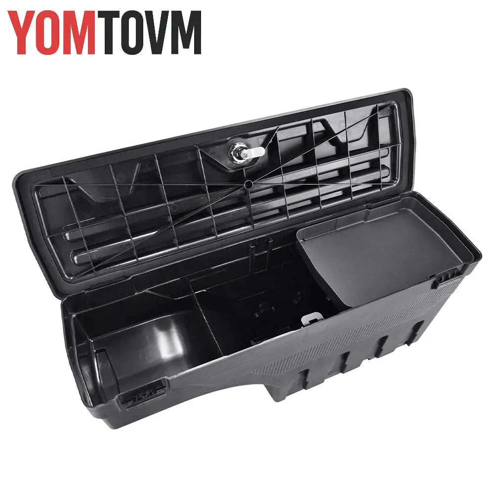 Truck Bed Storage Box for Ford F-150 2015 2016 - 2021 Left or Right Side Rear Trunk Tool Box Organizer Case ABS Waterproof Black