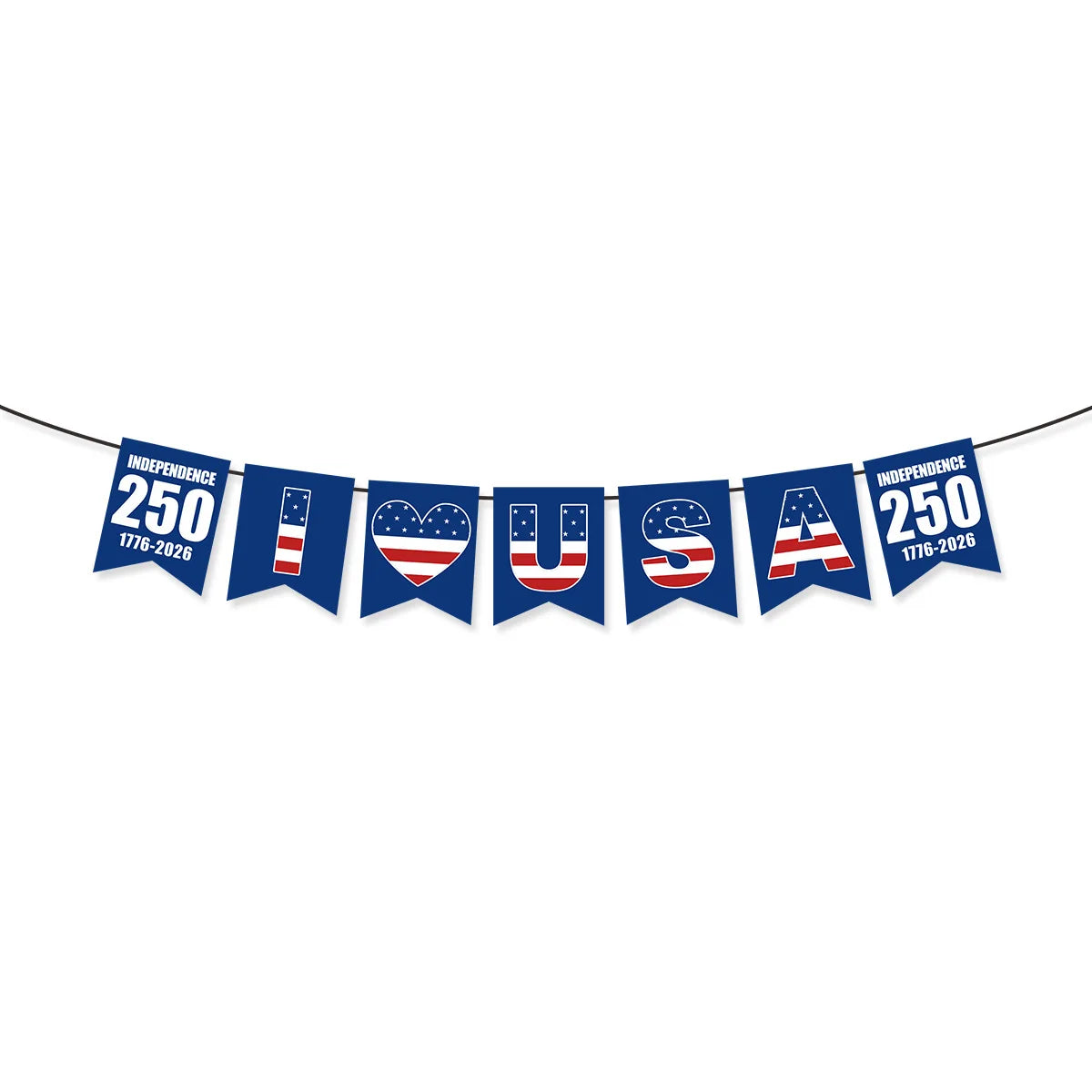 2026 America 250th Anniversary Party Decoration 1776-2026 Usa July 4th Flag Banner Pennant Wholesale
