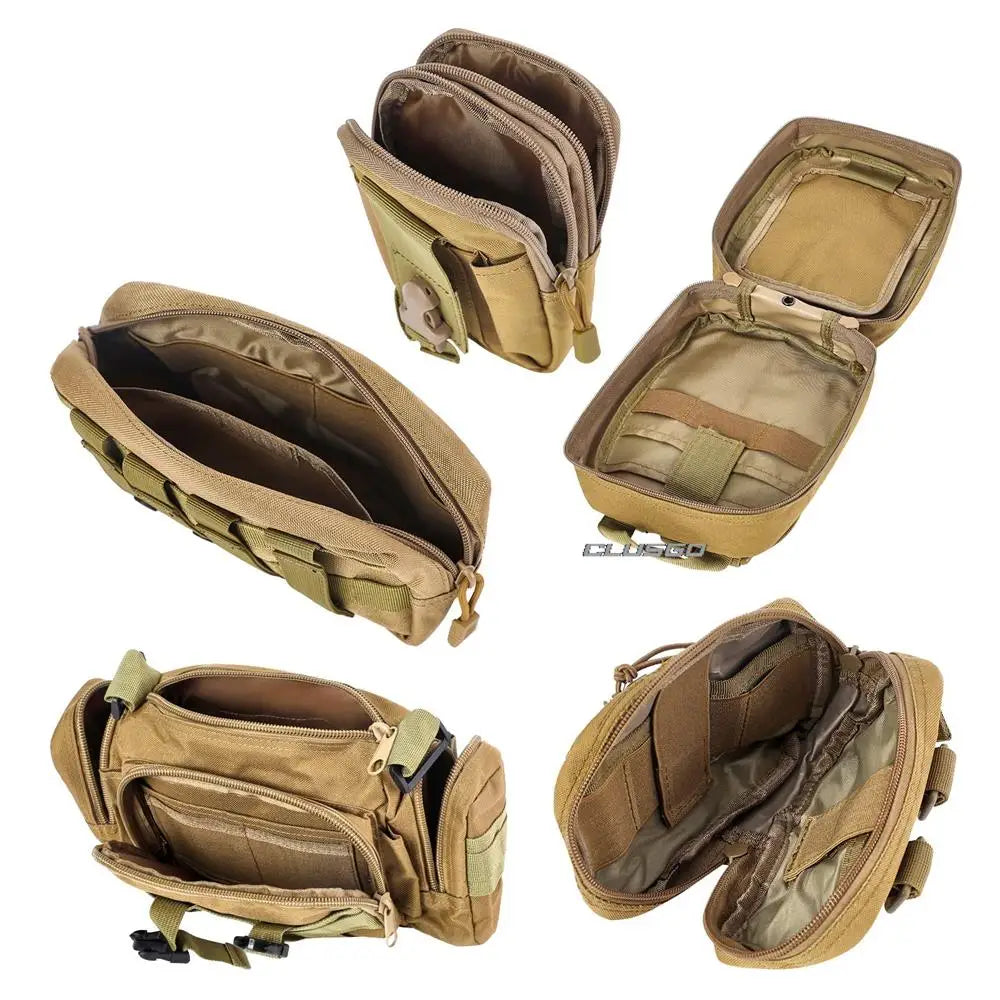 Tactical MOLLE Seat Back Organizer with 5 Detachable Pouches