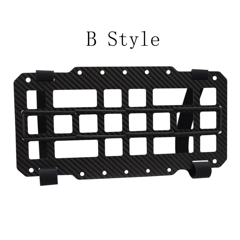 Fwoyonze Carbon Fiber Tactical Car Visor Organizer EDC Tool Hanger For Vehicle SUV, Truck Rigid Molle Panel Hunting Airsoft Gear