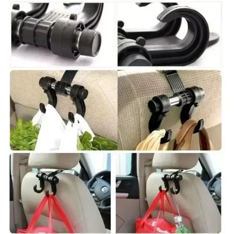 Car Seat Back Storage Hooks – Universal Hanger Bag Holder (2-Pack)