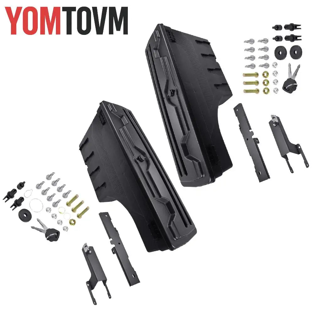 Truck Bed Storage Box for Ford F-150 2015 2016 - 2021 Left or Right Side Rear Trunk Tool Box Organizer Case ABS Waterproof Black