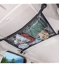 Extra Large Car Ceiling Cargo Net 43.3x27.5in, SUV Van Truck Roof Storage Organizer, Overhead Mesh Holder for Travel