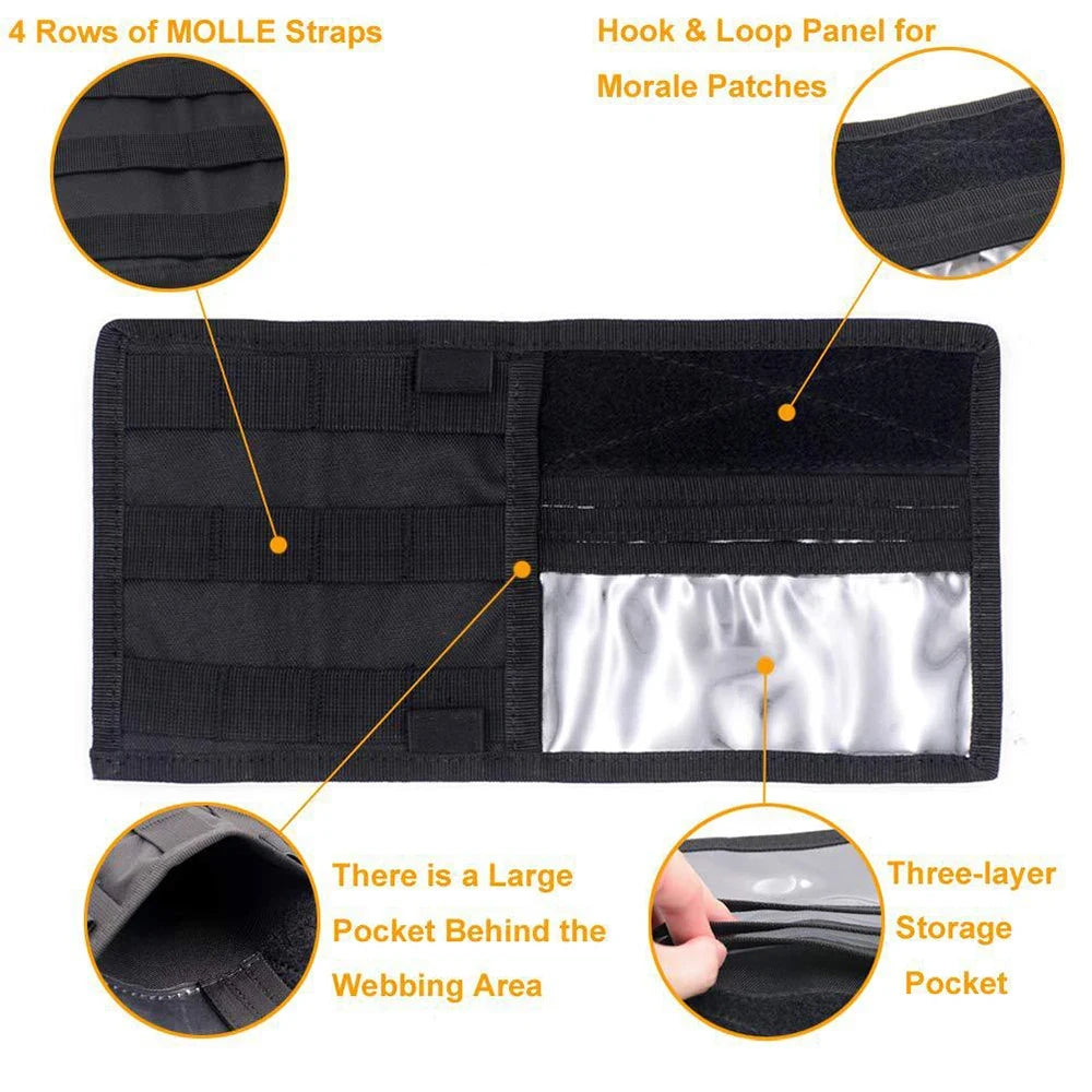 Car Sun Visor Organizer Universal Car Sunshade Storage Clip for Car Accessories Storage Holder Molle Hunting Gears Bag