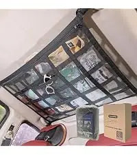 Extra Large Car Ceiling Cargo Net 43.3x27.5in, SUV Van Truck Roof Storage Organizer, Overhead Mesh Holder for Travel