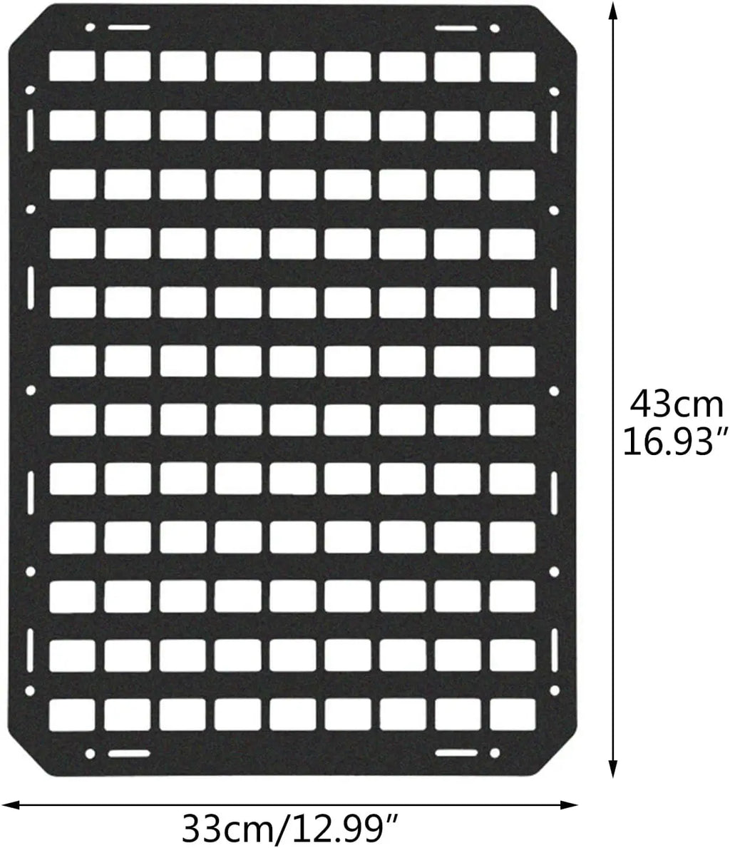 Car Seat Back Tactical Molle Panel Multifunctional Adjustable Seat Mesh Storage Organizer Tactical Vehicle Storage Hanging Plate