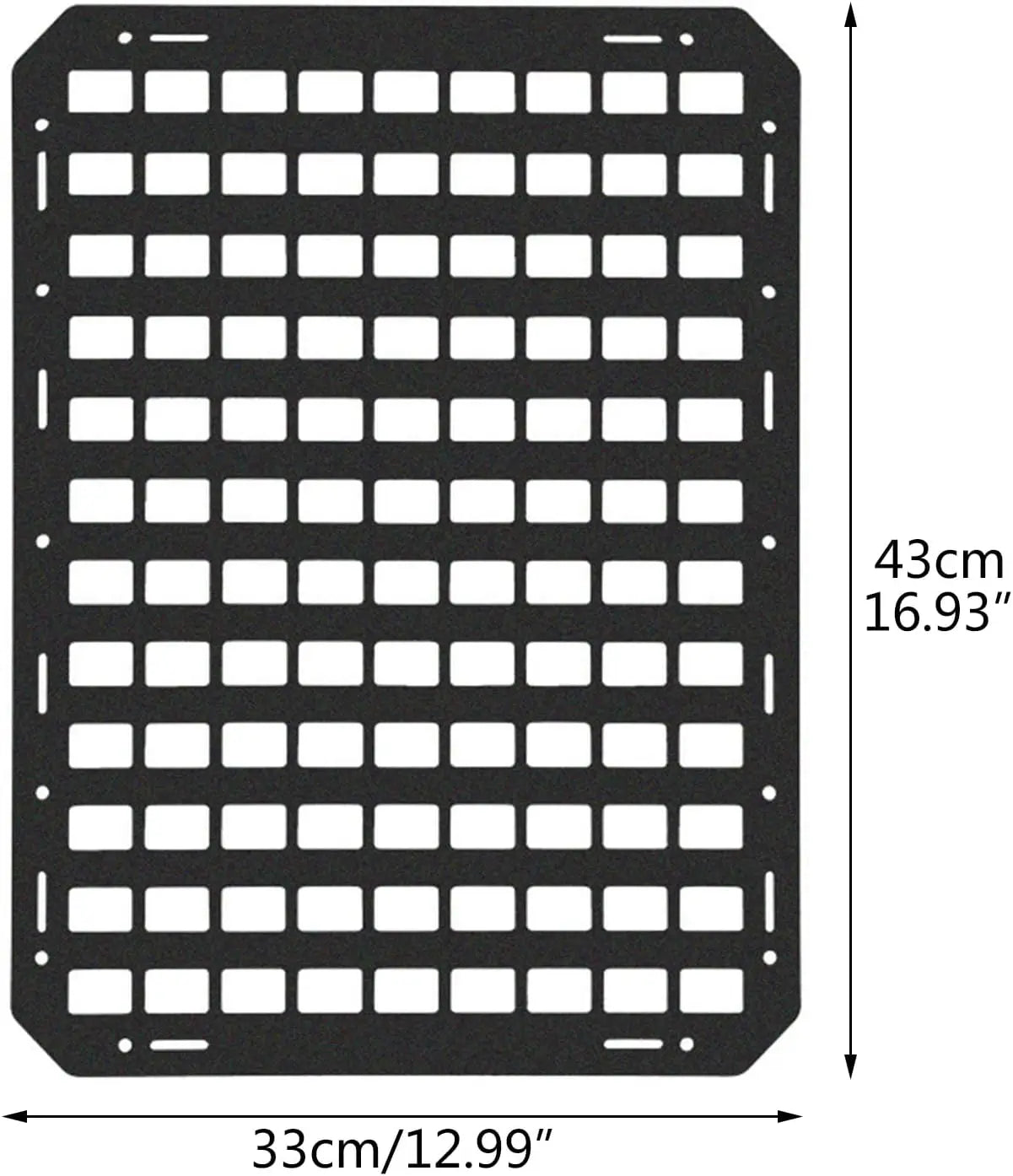 Car Seat Back Tactical Molle Panel Multifunctional Adjustable Seat Mesh Storage Organizer Tactical Vehicle Storage Hanging Plate