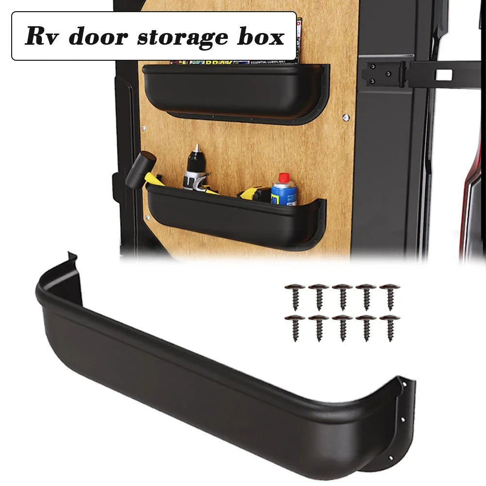 Car Door Handle Storage Box Van Camper RV Door Storage Box Door Panel Tray Armrest Organizer Storage Shelf Car Accessories