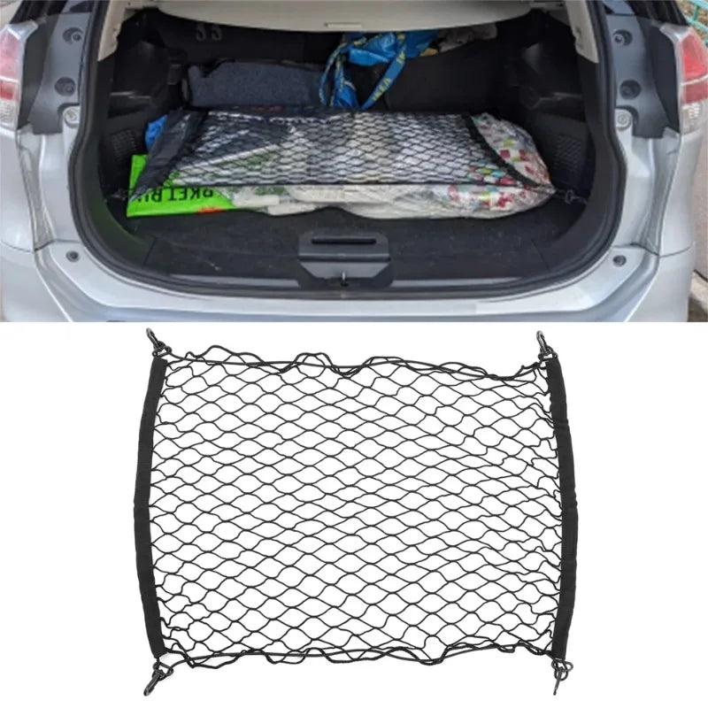Nylon Car Rear Cargo Net Trunk Storage Organizer - Durable Net for Vehicle Trunk Organization