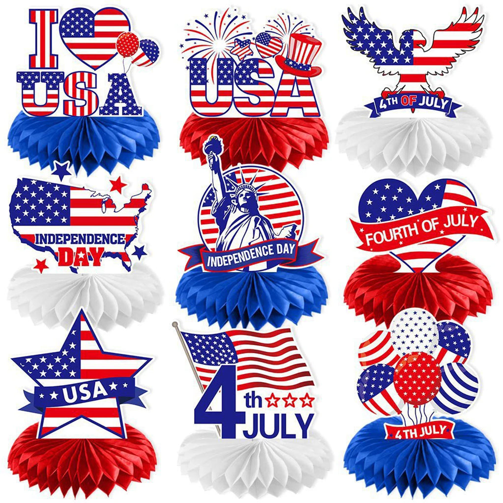 4th of July Table Centerpiece Patriotic Honeycomb Centerpieces Table Decorations Independence Day 250th Anniversary Party Decor