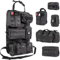 Tactical Seat Back Organizer Vehicle Molle Panel Storage, With 5 Detachable Molle Pouches, Universal Car Seat Organizer