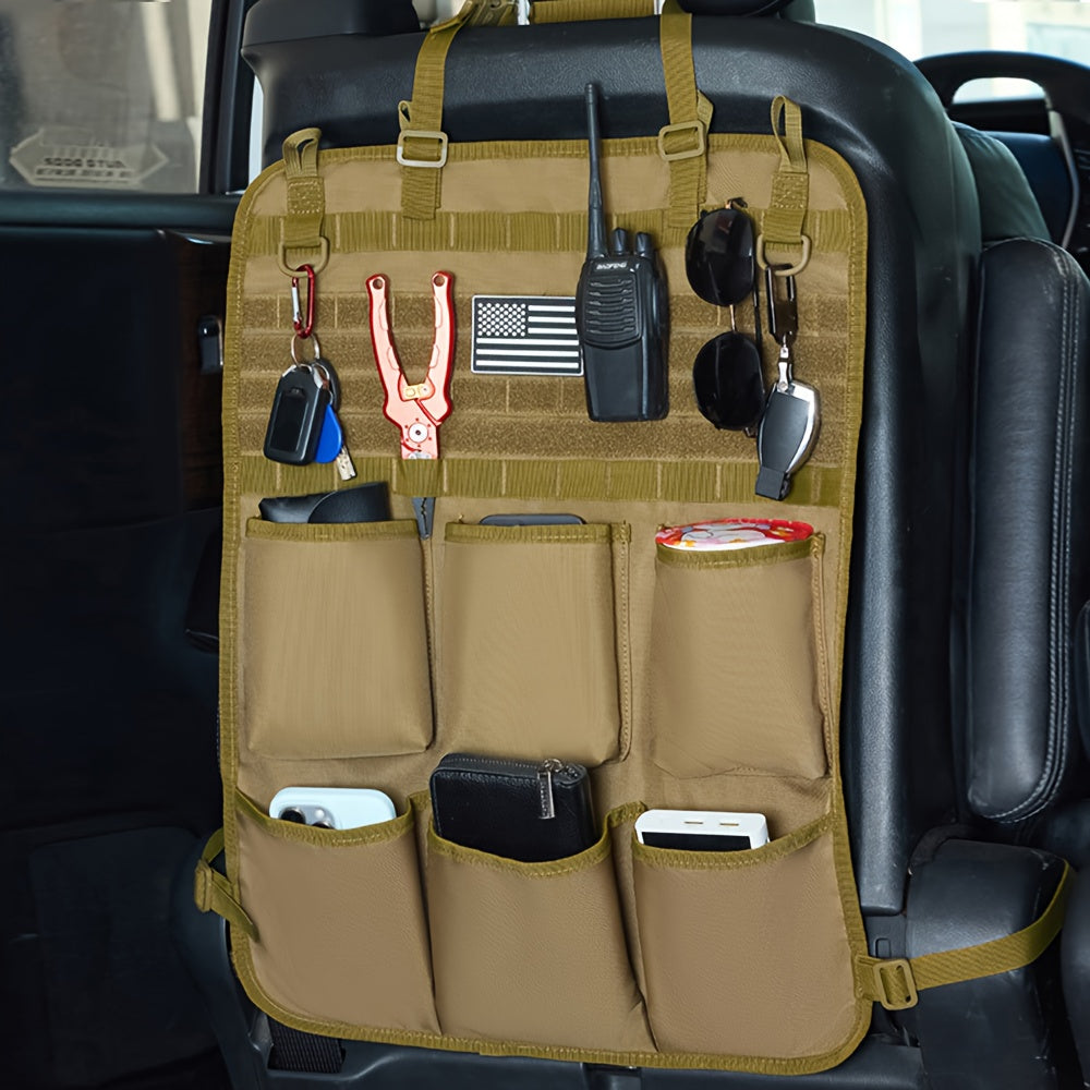 Car seat back storage bag, camping accessories wash bag with adjustable shoulder strap, outdoor camping cosmetic bag
